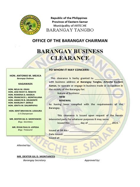 barangay clearance antipolo|BARANGAY BUSINESS CLEARANCE.